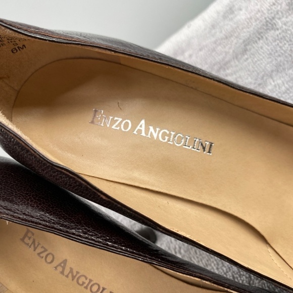 ENZO Angiolini Shoes Women's 6 M Peep Toe Heels Dark Burgundy Patented Leather - Picture 6 of 14